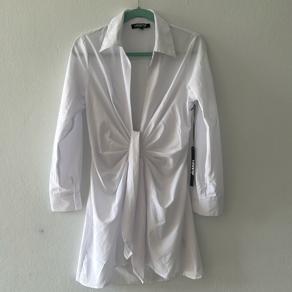 NWT Shirt dress-White